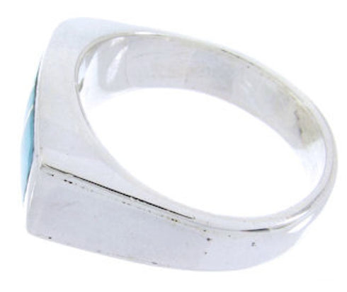 Sterling Silver Turquoise Southwest Ring Size 6-3/4 Jewelry IS68282